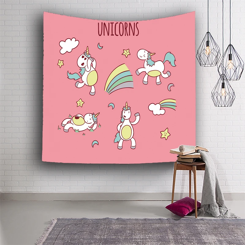 

Cartoon Fly Horse Tapestry Wall Hanging Wall Tapestry Blanket Farmhouse Decor Home Decoration College Dorm 100% Polyester