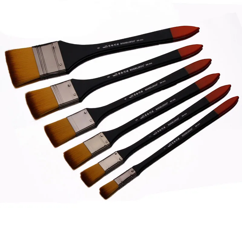 Art Brushes Paint (6 Pieces/Set) Artist Brush Brushes Wooden Oil