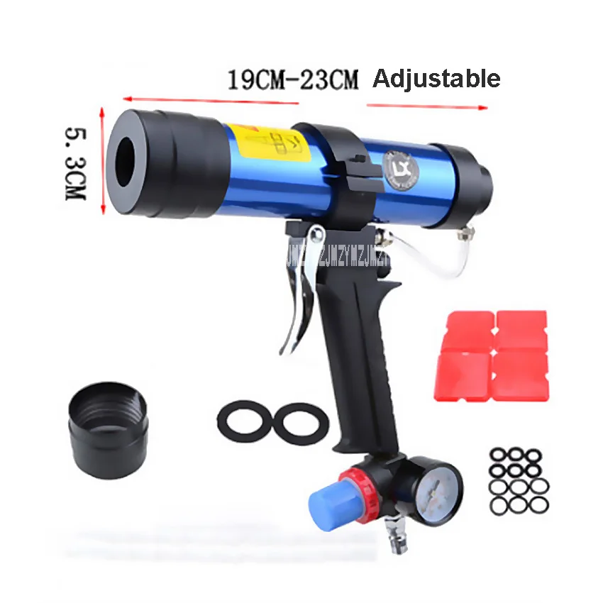 

New Arrival Pneumatic Caulking Gun Set 310ML Glass Glue Air Rubber Guns Tool Hard Glue Gun With Watch Valve 19CM-23CM Adjustable