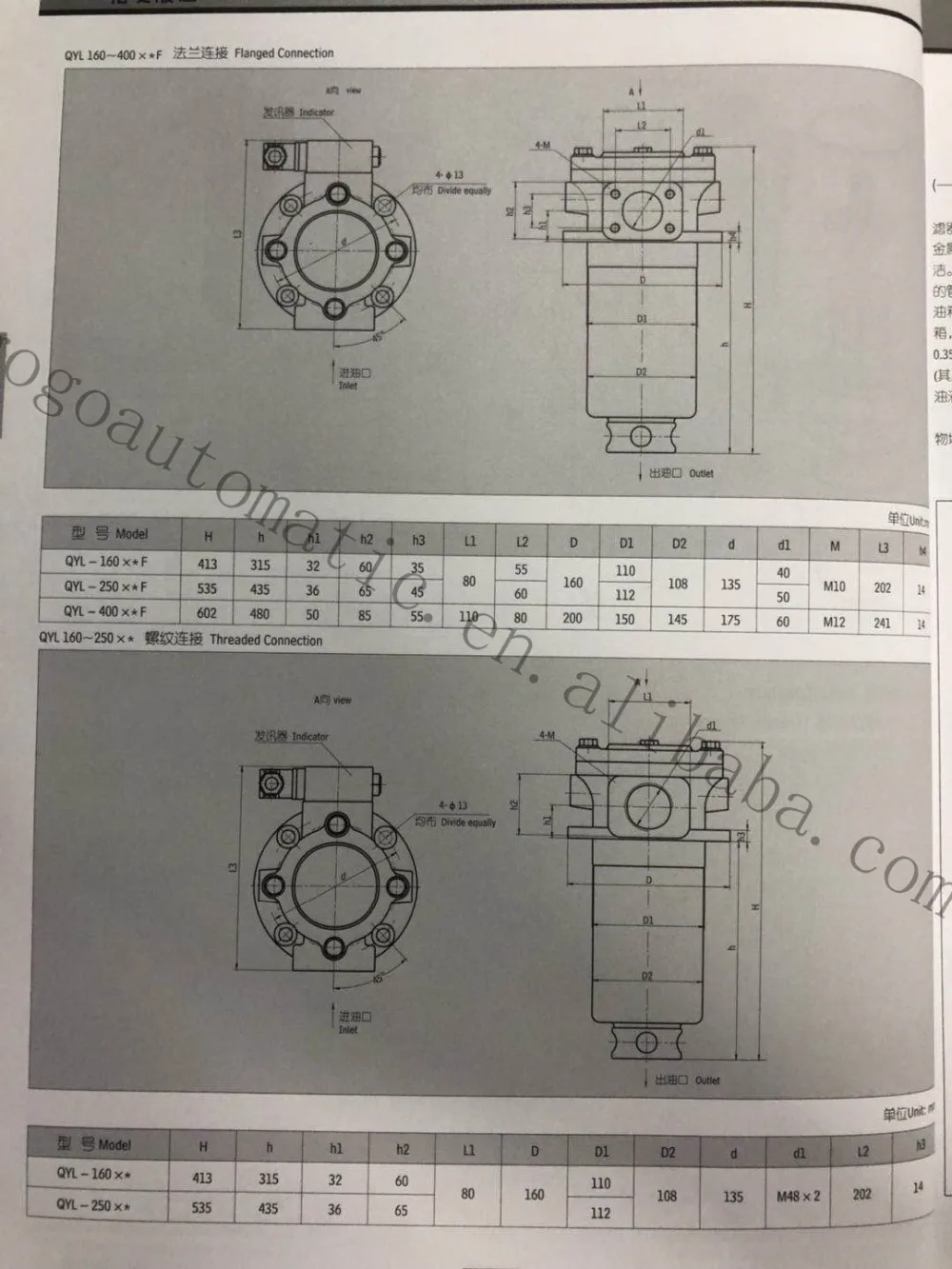 Магнитный back to Прямая с фабрики QYL-63 ×10Y QYL-100 QYL-160 QYLX-250/400×20F/C гидравлический обратный фильтр для масла фильтр фильтрующий аппарат