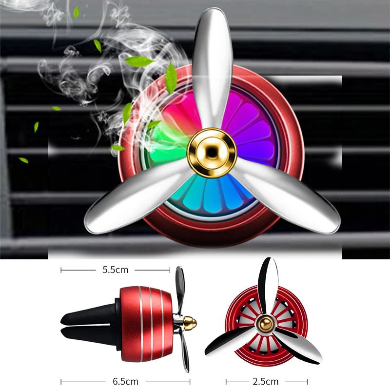 

LED Light Car Aromatherapy Fan Car Air Freshener Fresh Air Odor Removal Car Perfume Auto Accessories for Car Air Conditioner