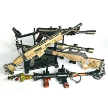

Fortnight Game Accessories Rocket Launcher AWM Scar Keyring Metal Gun Model Fortnight Battle Royale Keychain Dropshipping