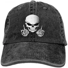 Череп, средний палец ковбойская бейсбольная кепка для женщин мужские шляпы