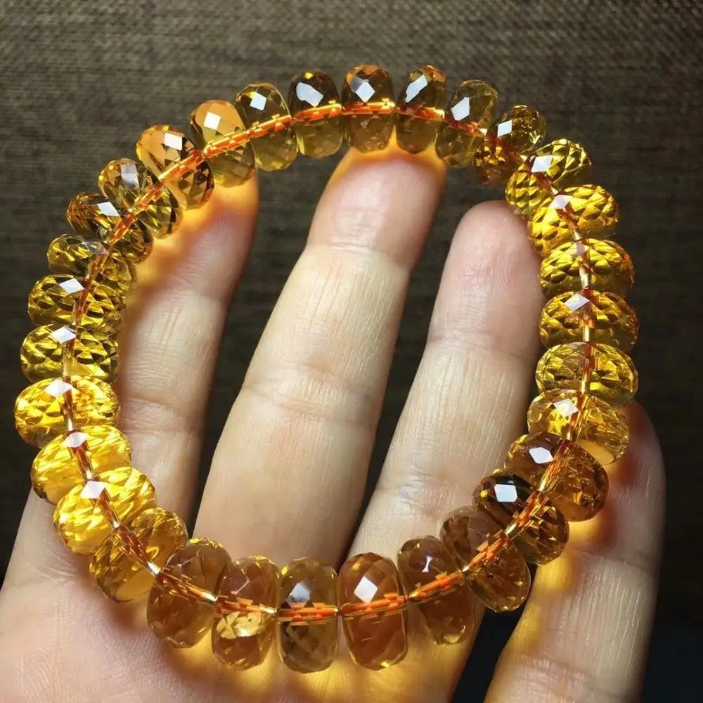 12mm Natural Citrine Quartz Crystal Marquise Faceted Beads Wealth
