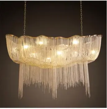 

Aluminum chain TERZANI Volver Italian design post-modern model house waterfall creative tassel chandelier