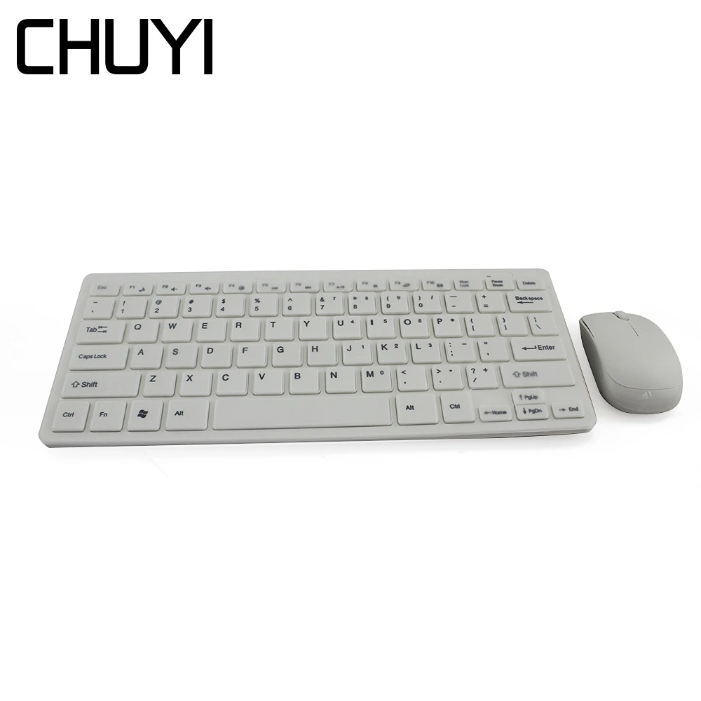 CHUYI Wireless Keyboard And Mouse Ultra Thin Gaming Computer Keyboard And Optical Mause With Cover For Desktop Laptop Notebook