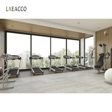 Laeacco Gym Interior Fitness Treadmill Backdrop Photography Background Customized Photographic Backdrops For Photo Studio gym fitness treadmill walking pvc conveyor belts