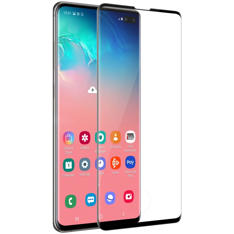 Nillkin Полный экран протектор для samsung Galaxy S10+ S10 Plus 3D CP+ MAX полное покрытие анти-взрыв Закаленное стекло пленка - Цвет: Черный