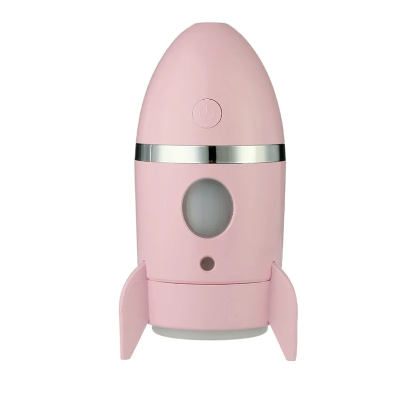 135 мл креативный увлажнитель в форме ракеты, цветной Ночной светильник, очиститель воздуха, распылитель эфирных масел, диффузор, difusor de aroma - Цвет: Pink