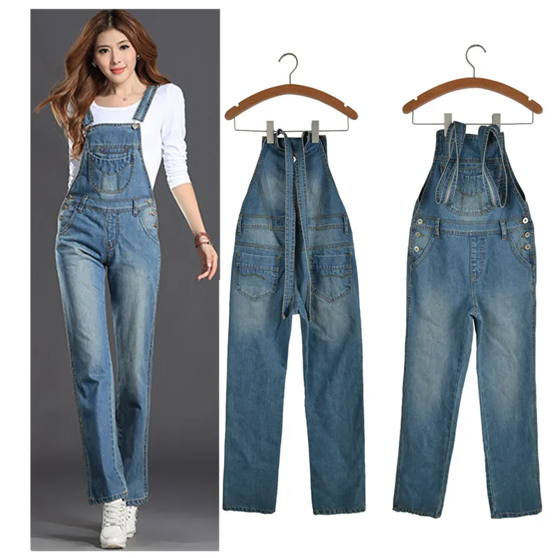 2015 New arrival denim overalls for women bib denim overalls women legs