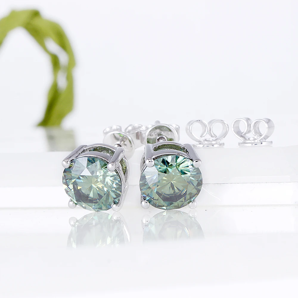 blue green moissanit stud earrings (3)