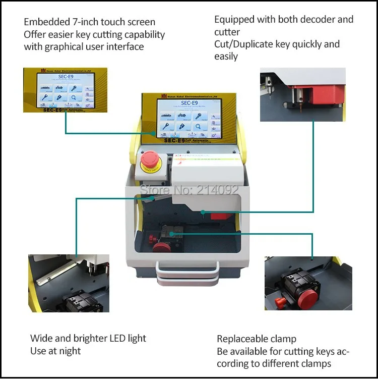 8,3 дюймов обновление Bluetooth автоматический ключ режущая машина SEC-E9 A9 дублированный автомобильный копировально-фрезерный станок для обработки замочных ключей сек E9 мульти-языка