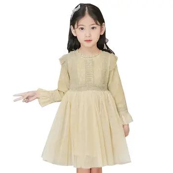 

New Baby Girl Clothing Princess Girls Lace Wedding Dress Evening Party Children Dress Clothing Vestidos for 3-14 Years D0744