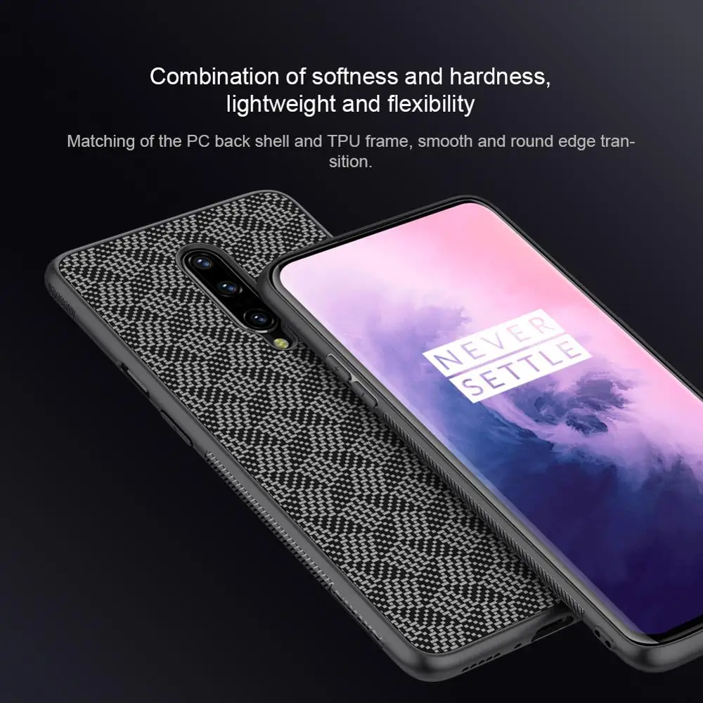 Для OnePlus 7 чехол Nillkin синтетических волокон жесткая накладка на заднюю панель для