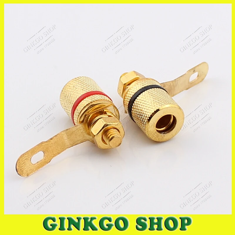 20pcs/lot Gold plated Speaker Terminals Small Metal Banana Jack Speaker
