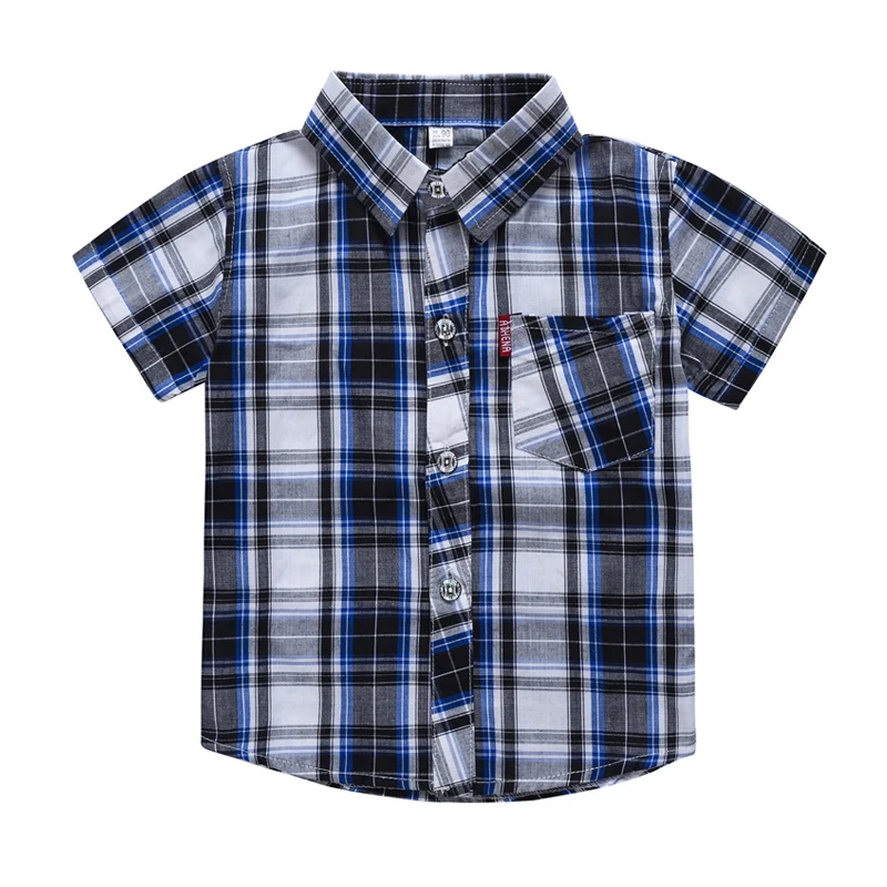BEKE MATA/рубашки для маленьких мальчиков лето, топы для маленьких мальчиков, Детские рубашки с короткими рукавами клетчатая детская одежда хлопковые детские рубашки От 2 до 9 лет