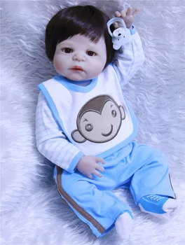 

Bebes reborn menino bonecas 23"57cm full silicone reborn baby doll toys NPK real baby doll alive best child gift can bathe