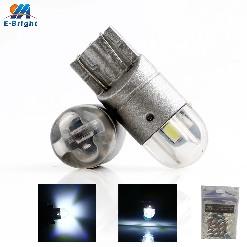 200 pcs 12 V T10 3030 светодиодный 2 SMD 8000 k светодиодный Авто сигнальные лампочки угол света стояночного света 60 люмен белого и синего цвета красный зеленый