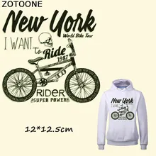 ZOTOONE Череп Байкер нашивки утюжок на переводе патчи для украшения одежды DIY полосы аппликация на футболку пользовательские патч наклейки E