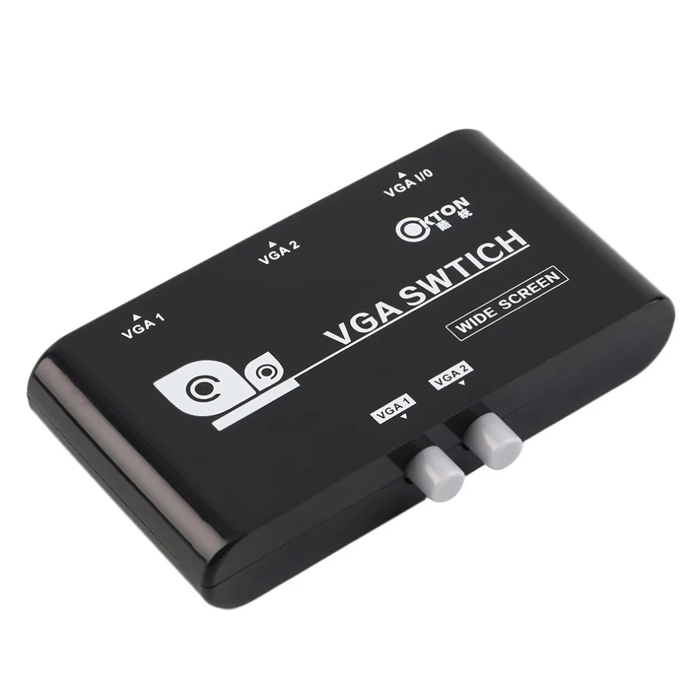 Новый оригинальный 2 в 1 из VGA/SVGA Руководство Обмен переключатель Switcher Box для ЖК-дисплей ПК; оптовая продажа; Прямая поставка;