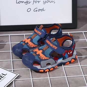 

Summer Shoes Spiderman Breathable Mesh Kids Sandals Beach Boys Sandals Outdoor Clogs Flat Slippers Casual Shoe Sandalia Infantil