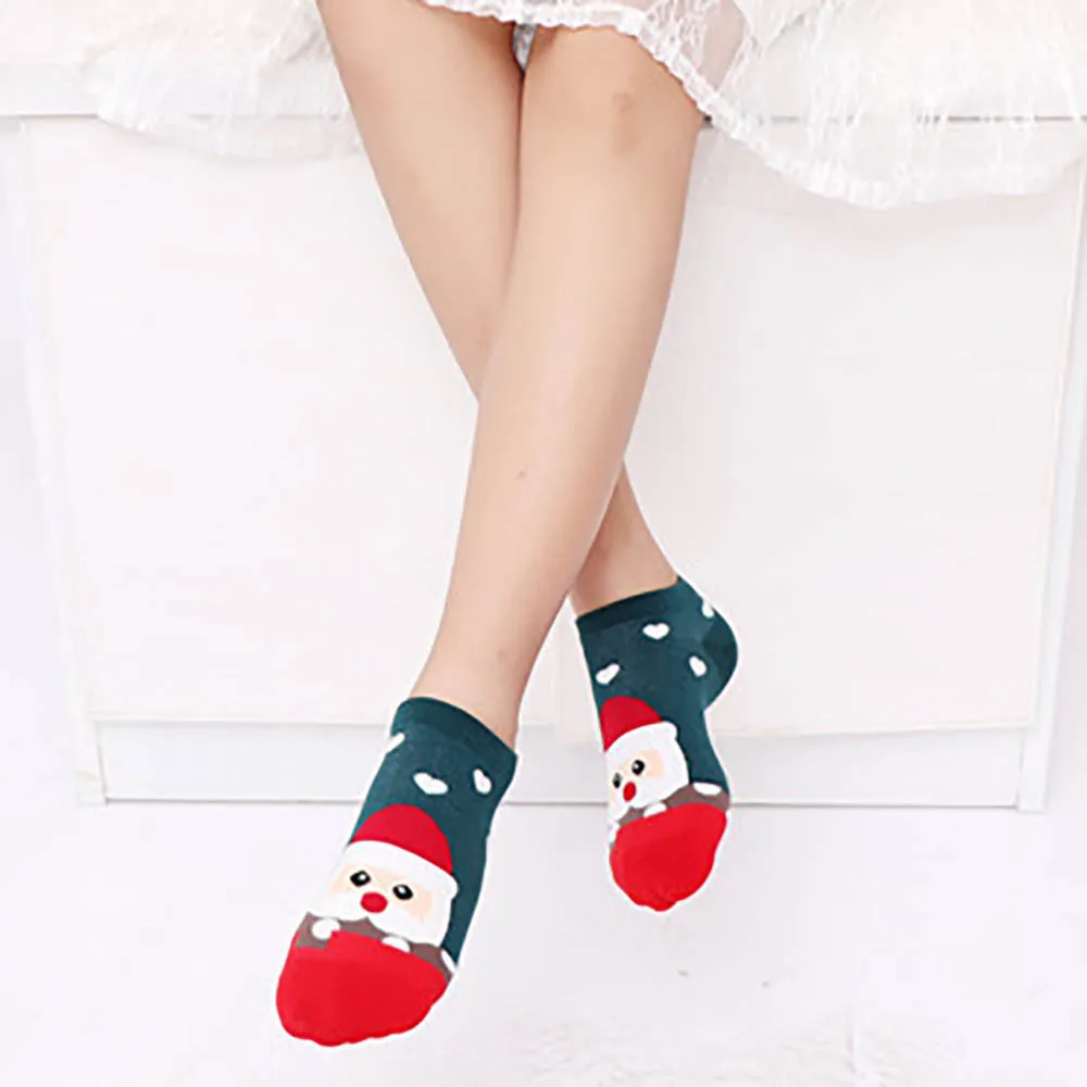 2018 Adult Women Men Christmas Socks Cute Love Cotton Santa Claus Elk Snowman Christmas Socks 
