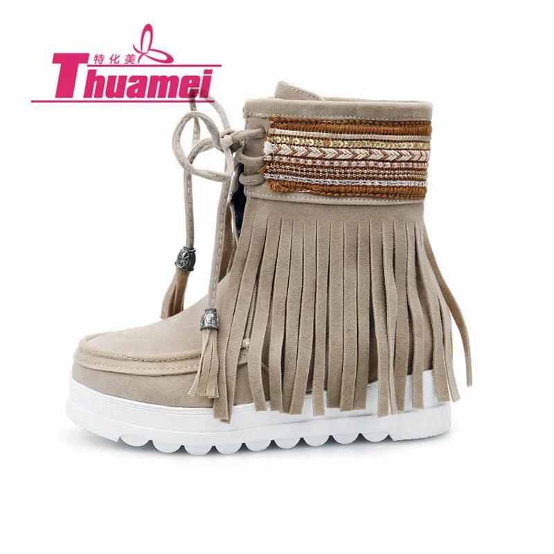 

women boots snow wedge high heels platform warm sexy women's fashion spring winter shoes woman #Y076892Q