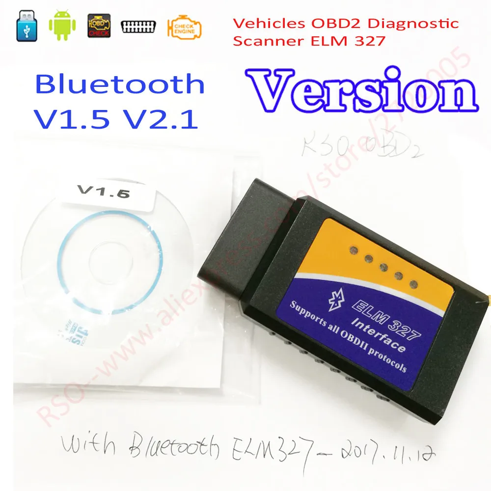 ELM 327 Кабели USB адаптер для большинства транспортных средств OBD2 диагностический сканер elm 327 v1.5 bluetooth OBD2 сканирования Бесплатная доставка