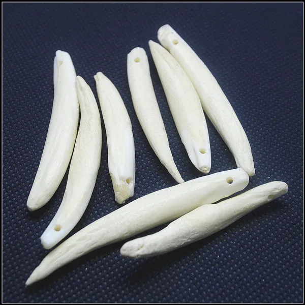 

2pcs natural bone beads accessories carving beads dog teeth diy beads 60-70mm white colors jewelry findings factory making