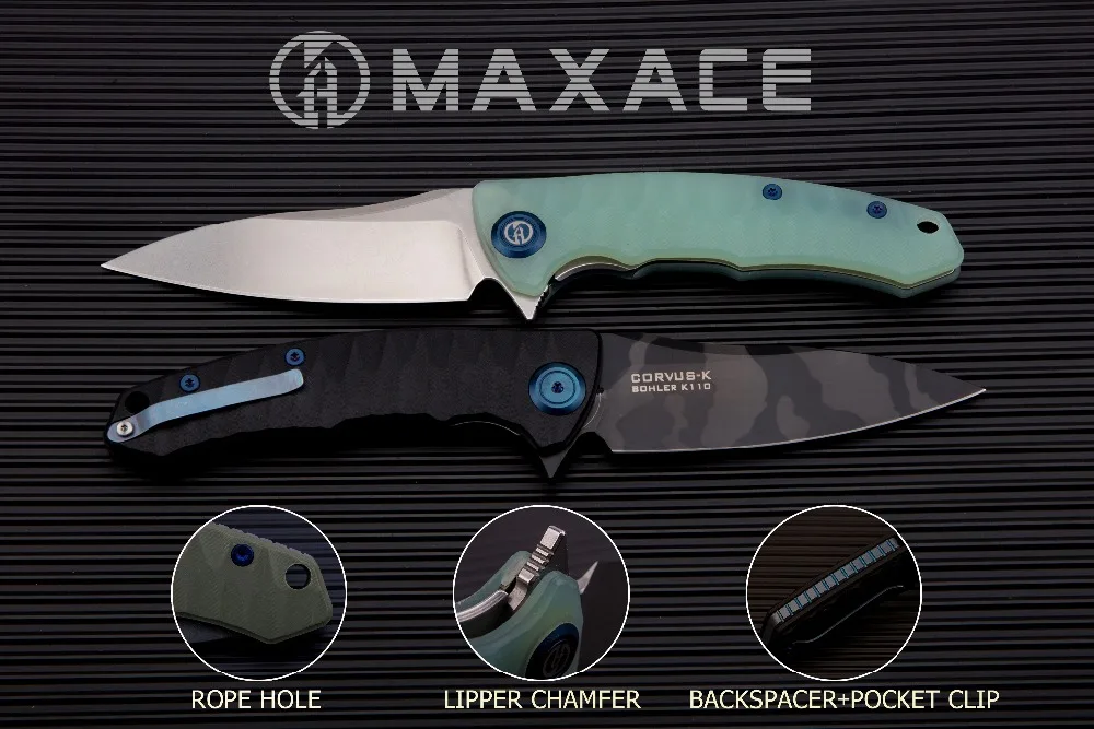 Maxace Corvus-K складной нож Походный нож K110 сталь камуфляжное покрытие лезвие