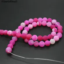 6 мм 8 мм 10 мм матовый, Красный Розовый Дракон вен Агат Камень круглый свободные шарики расходных материалов для изготовления ювелирных изделий