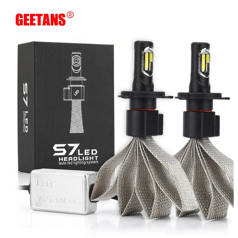 

GEETANS 2Pcs 12V Car Headlight H4 LED H7 H1 H3 H11 H13 HB2 HB4 HB5 9004 9005 9006 9007 72W 8000LM Auto Headlamp 6500K Led Light