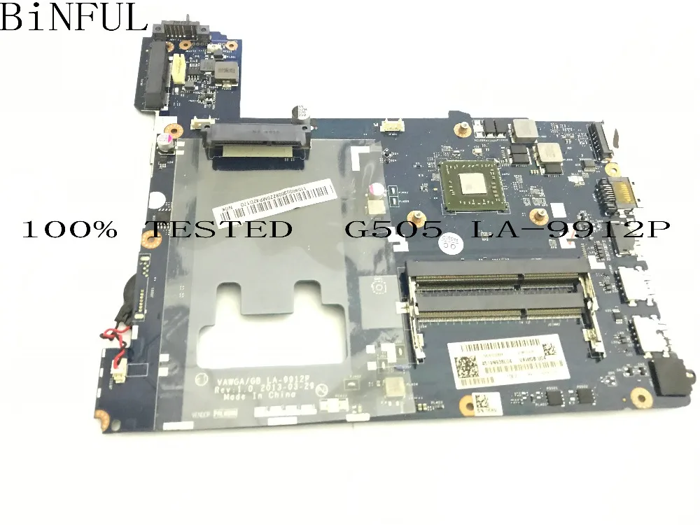 BiNFUL سوبر جديد البند!! VAWGA/GB LA-9912P اللوحة المحمول مناسبة لينوفو G505 الكمبيوتر الدفتري مع E1-2100 وحدة المعالجة المركزية