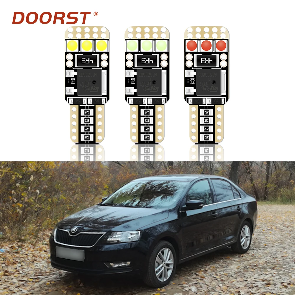100% Canbus T10 W5W светодиодсветодиодный автомобильная лампа без ошибок для Skoda Rapid Spaceback