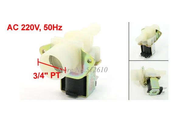 

AC 220V 50Hz 2 Pin 3/4"PT Thread Water Inlet Valve for Washing Machine Washer