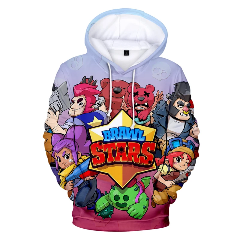 

Brawl Stars Hoodie 2019 New Shooting Mobile Games Pullover Moletom Long Sleeve Boys Clothings Women Men Men Hoodies Anime Hoodie