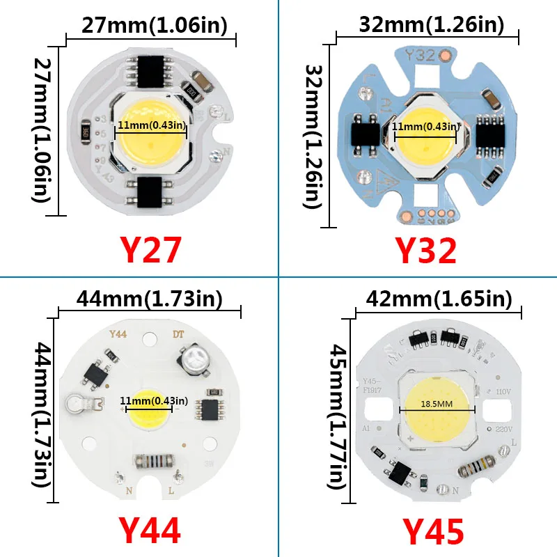 Светодиодный COB 3W 5 Вт 7 Вт 9 Вт 15 Вт чип SMD светильник RGB светодиодный ac220в нет необходимости светодиодный драйвер умная лампочка с ИС лампа для Светодиодный точечный светильник