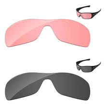 Черный и кристально-розовый 2 шт. Сменные линзы для солнцезащитных очков Antix оправа UVA и UVB Защита