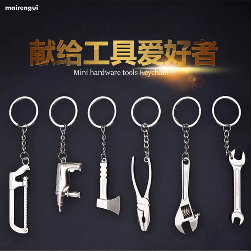 

Mini wrench hacksaw axe key chain styling hardware tools keychain men women pendant car key ring for BMW ford honda jeep keyring