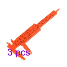 3Pcs Plastic Measuring Tools Mini Vernier Calipers 1 mm/Ruler Micrometer Gauge 80mm Length Vernier Calipers shan depth calipers 0 300mm 0 05mm with hook vernier calipers metric gauge micrometer measure tools