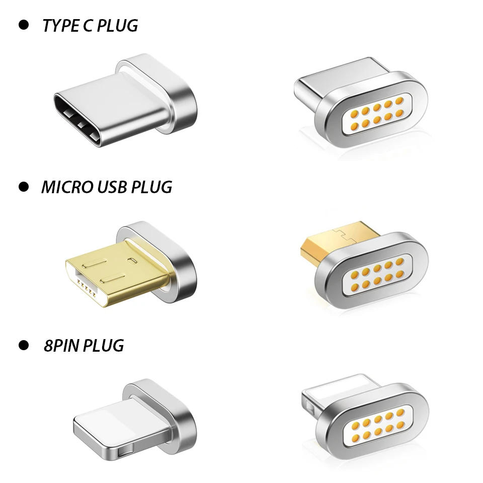 Магнитный зарядный кабель штекер для Samsung Galaxy A3/A5/A7 J3/J5 2017/2016 USB Type C Micro