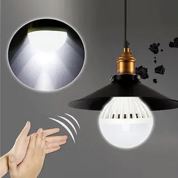 

E27 12W LED Bulb Light Sound Sensor Motion Detection Household White Sound Voice Control Lamp for Porch Hallway