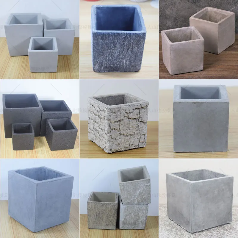 Customized cement flower pot mold lithium mud fleshy flower pot