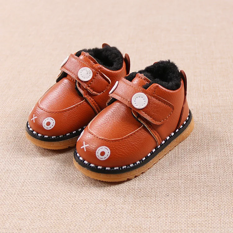 Стелька 11,5-13,5 см; зимняя детская обувь с милым рисунком; теплая плюшевая детская обувь; Tenis Infantil Menino