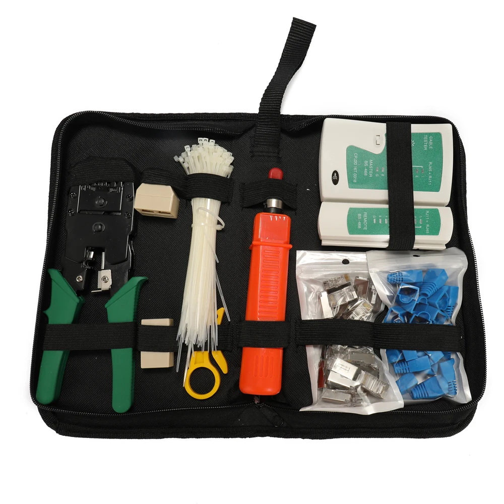 

Multi-function Ethernet Network Cable Tester Hardware Bag Tool Portable Lan Tester Cable Tester Crimping Pliers Network Tools
