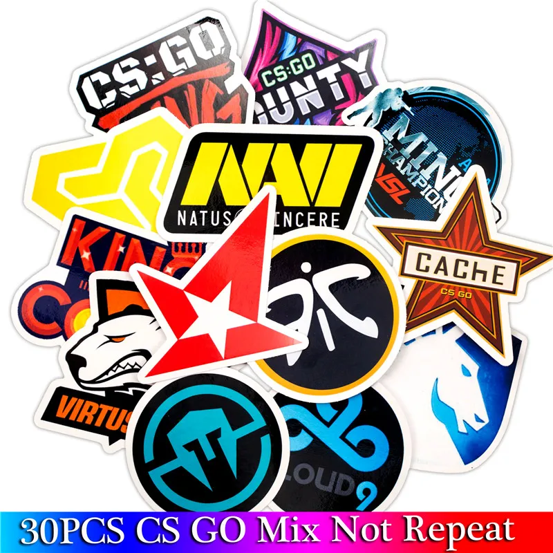 

30PCS Pack CS GO Game Stickers Set Funny Stickers For Kids Luggage Skateboard Laptop Fashion Stickers For Children