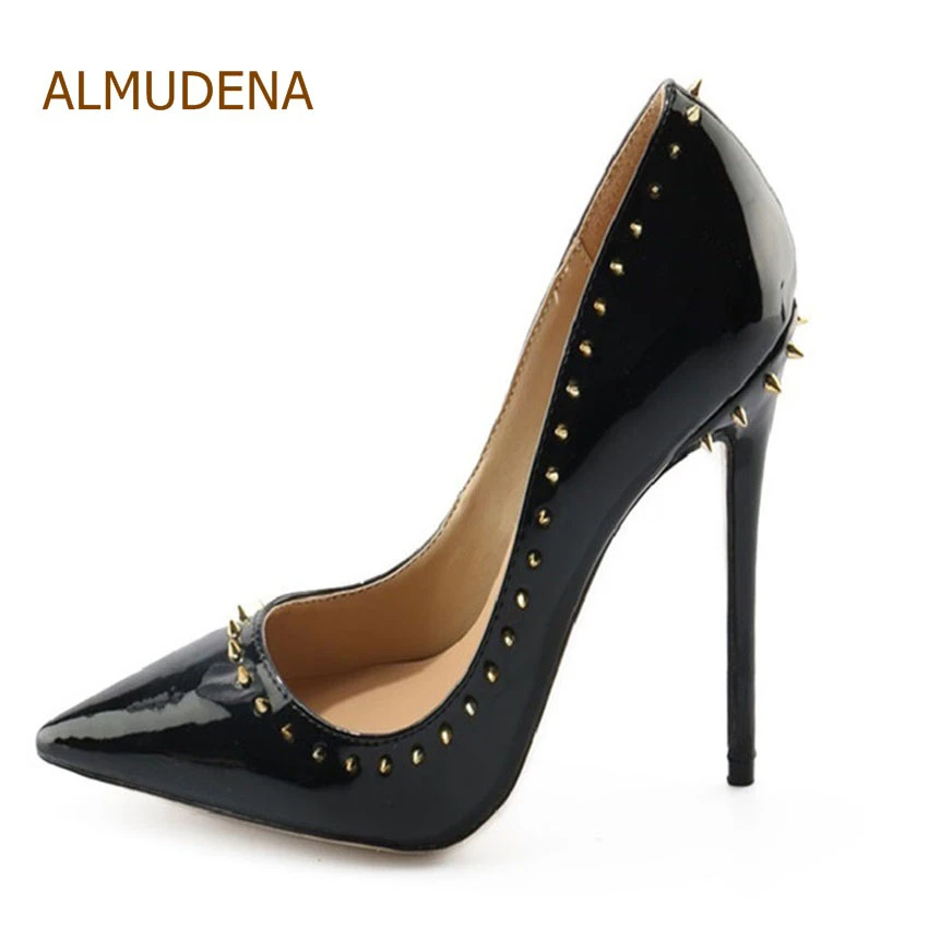 shiny pointy heels