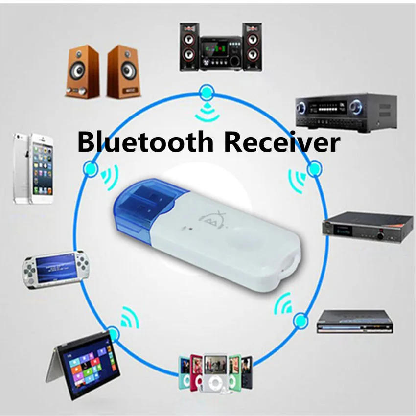 USB Bluetooth V2.1 Аудио стерео приемник беспроводной громкой связи bluetooth адаптер ключ комплект для динамика для iphone для автомобиля или дома