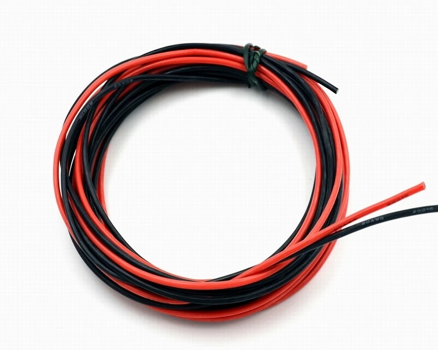 20 AWG силиконовые провода черный и красный соединительный провод луженый медный многожильный провод устойчивы к высокой температуре
