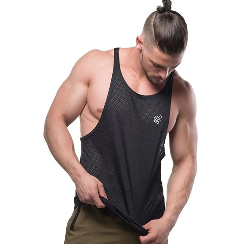 Male Tank Tops gym Undershirt men-4